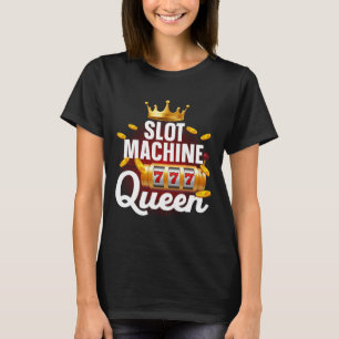 T-shirt Cool Machine à sous Queen Art Pour Femmes Girls Ca