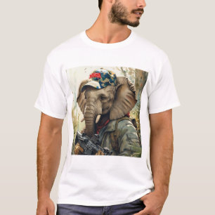 T-shirt Cool MAGA Elephant avec pistolet et camouflage AMÉ