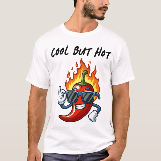 T-shirt Cool mais chaud pour les amateurs de nourriture ép (Devant)