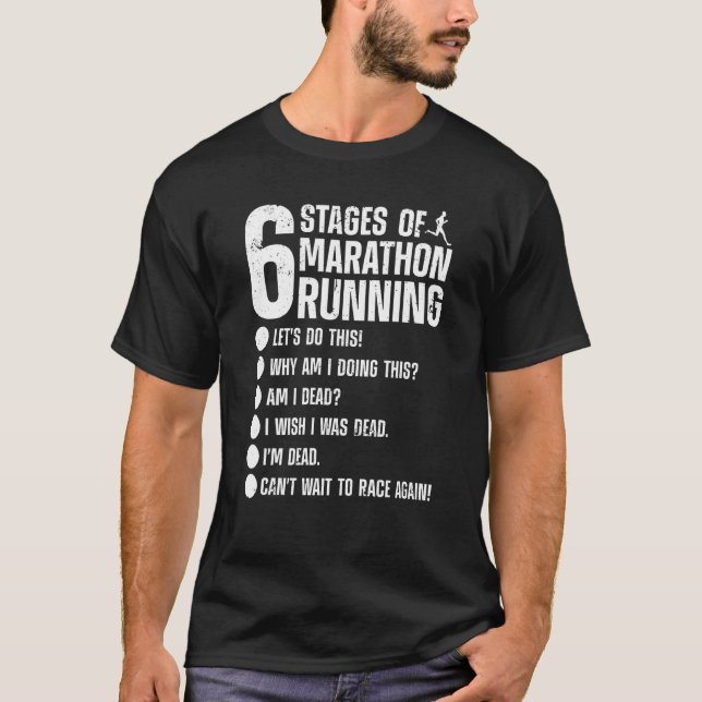 T-shirt Cool Marathon Hommes Femmes Marathonienne Coureur  (Devant)
