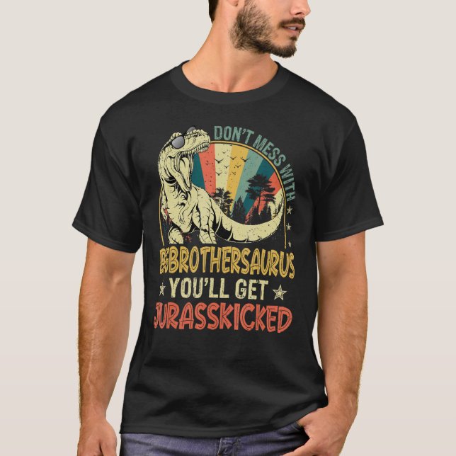 T-shirt Cool masculin Big Brothersaurus Dinosaur Rex Vinta (Devant)