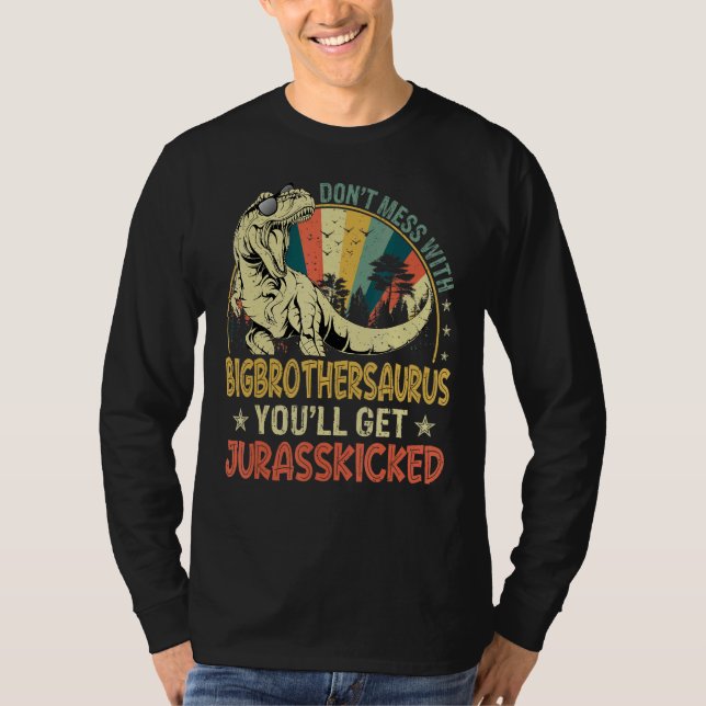 T-shirt Cool masculin Big Brothersaurus Dinosaur Rex Vinta (Devant)