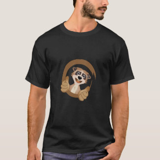 T-shirt Cool meerkat with thumb upwards