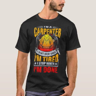 T-shirt Cool Mens Carpenter Drôle Joiner Travail dur Bois