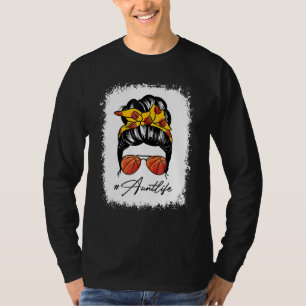 T-shirt Cool Messy Bun Tante Vie Basketball Fête des Mères