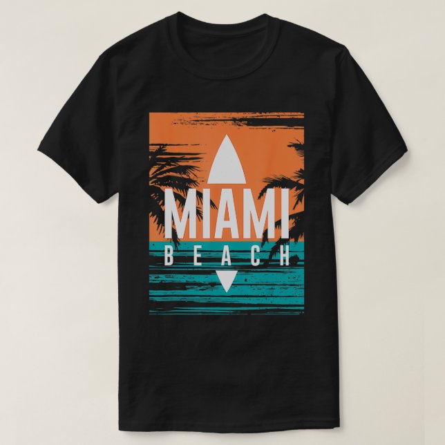 T-shirt Cool Miami Beach est I Love Miami Floride Miami Mi (Design devant)