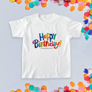 T-shirt Cool moderne Anniversaire coloré Typo