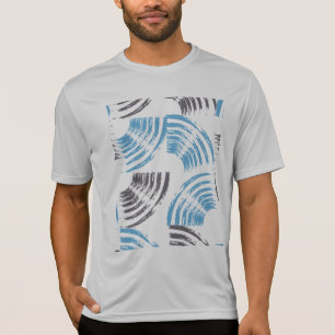 T-shirt Cool, moderne, bleu abstrait tendance