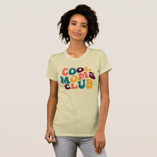 T-shirt Cool Moms Club Super Rétro Vibes Été Triste Beige