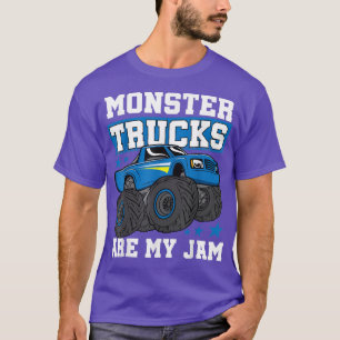 T-shirt Cool Monster Trucks Are My Jam Kids Boys & Girls b