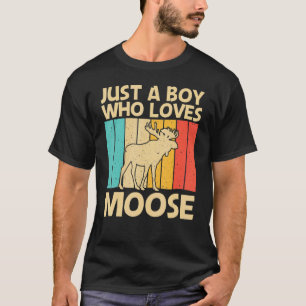 T-shirt Cool Moose Pour Garçons Enfants Moose Deer Bull El