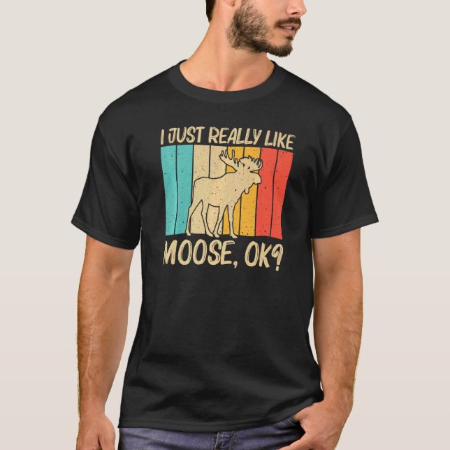 T-shirt Cool Moose Pour Hommes Femmes Moose Deer Bull Elk  (Devant)