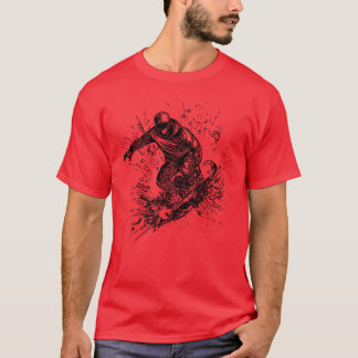 T-shirt Cool Mountain Sports Jump Style Snowboard Move ret
