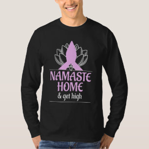 T-shirt Cool Namaste Accueil Et Obtenez La Haute Méditatio