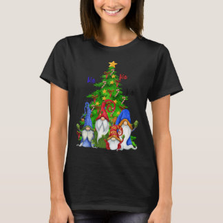 T-shirt Cool Noël Gnomes Xmas Tree Ho Ho Ho Design