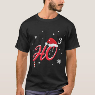 T-shirt Cool Noël HO-3 Santa Hat Funny