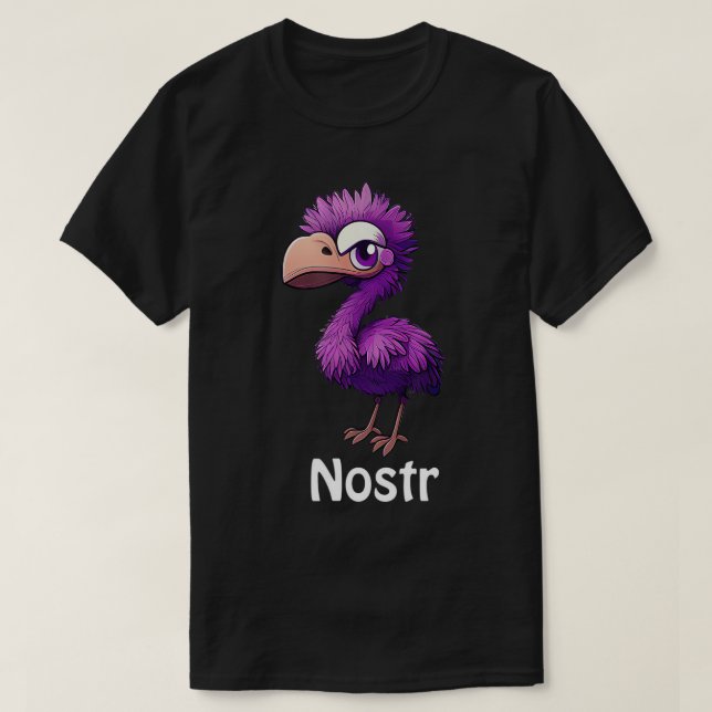 T-shirt Cool Nostr Purple Ostrich (Design devant)