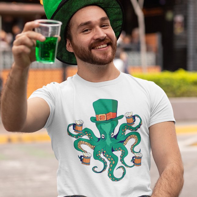 T-shirt Cool Octopus Leprechaun Saint Patrick's Day (Créateur téléchargé)