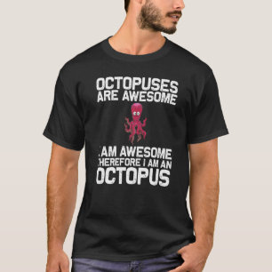 T-shirt Cool Octopus Pour Hommes Femmes Vie Maritime Océan