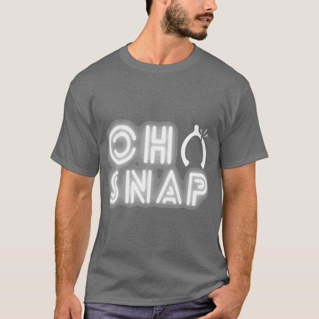 T-shirt Cool Oh Snap Funny Wishbone Thanksgiving (Devant)