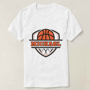 T-shirt Cool Orange Black Basketball Sports