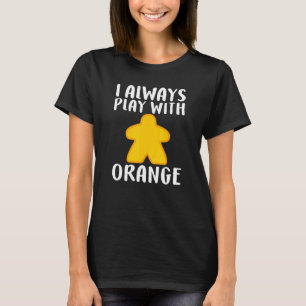 T-shirt Cool Orange Meeple Board Jeu Hommes Femmes