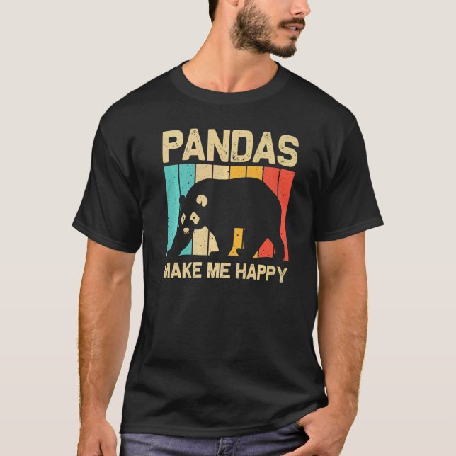 T-shirt Cool Panda For Men Women Panda Bear Animal  Zookee (Devant)