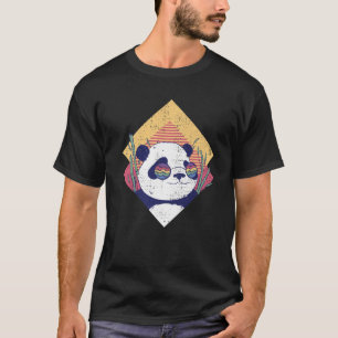 T-shirt Cool Panda - Retro Funny Panda Ours En Lunettes De