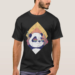 T-shirt Cool Panda - Retro Funny Panda Ours En Lunettes De