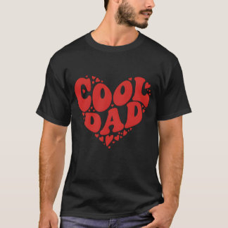 T-shirt Cool Papa - Bold Red Heart Fête du Père