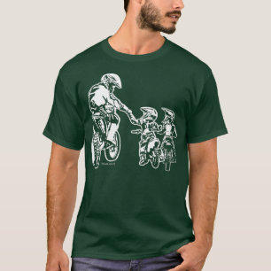 T-shirt Cool Papa Dirt Vélo Rider Motocross Hommes Jeunes