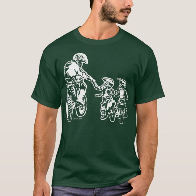 T-shirt Cool Papa Dirt Vélo Rider Motocross Hommes Jeunes (Devant)