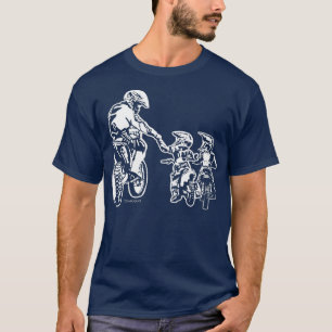 T-shirt Cool Papa Dirt Vélo Rider Motocross Père Son