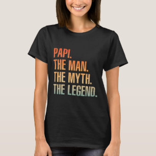 T-shirt Cool Papi Pour Hommes Papa Grand-Père Homme Mythe