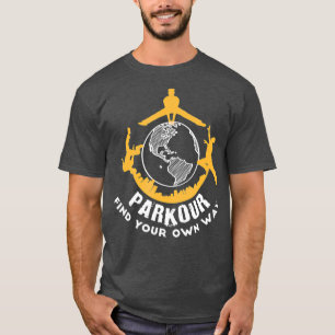T-shirt Cool Parkour Freestyle City Runner Urbain Ninja