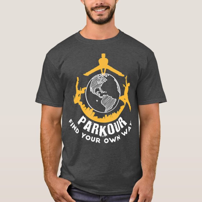 T-shirt Cool Parkour Freestyle City Runner Urbain Ninja (Devant)