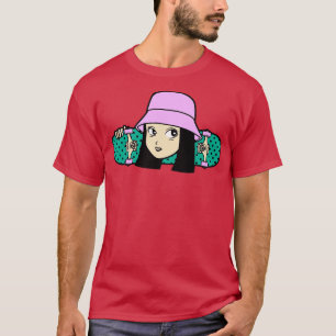 T-shirt Cool Patineuse fille avec Casquette de seau