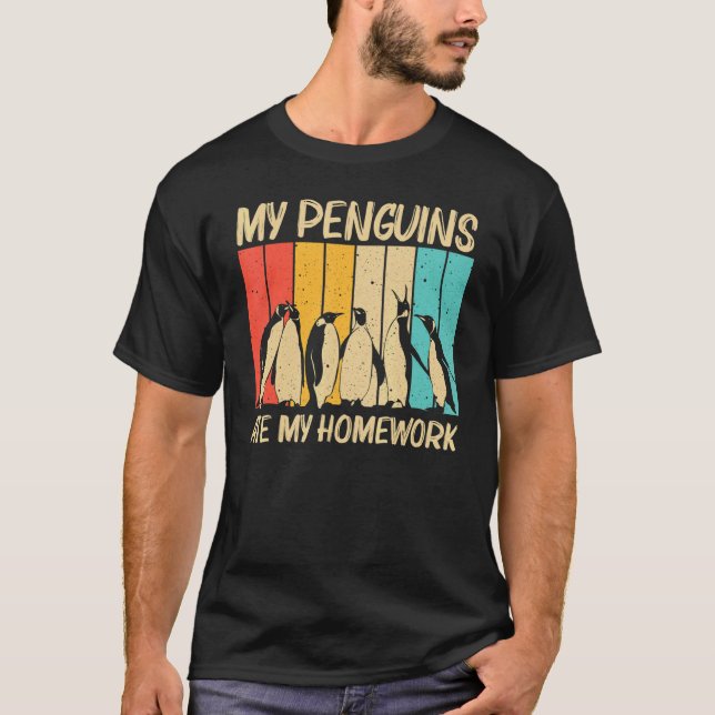 T-shirt Cool Penguin For Kids Boys Emperor Penguin Bird   (Devant)