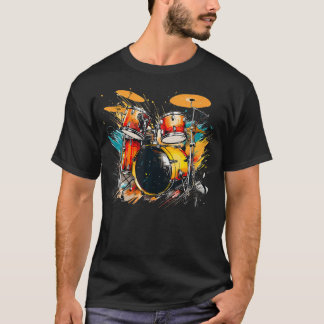 T-shirt Cool Percussion Instrument For Beat And Drums Love