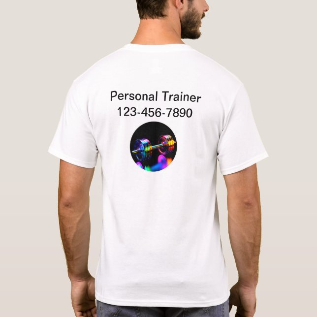 T-shirt Cool Personal Trainer Business Logo Shirts de trav (Dos)