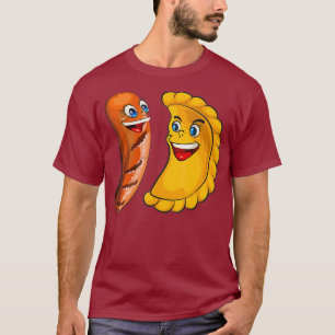 T-shirt Cool Pierogi Et Kielbasa Cuisine Polonaise Drôle