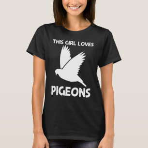 T-shirt Cool Pigeon Pour Filles Enfants Rock Dove Oiseau A