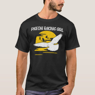 T-shirt Cool Pigeon Racing Pour Filles Enfants Homing Pige