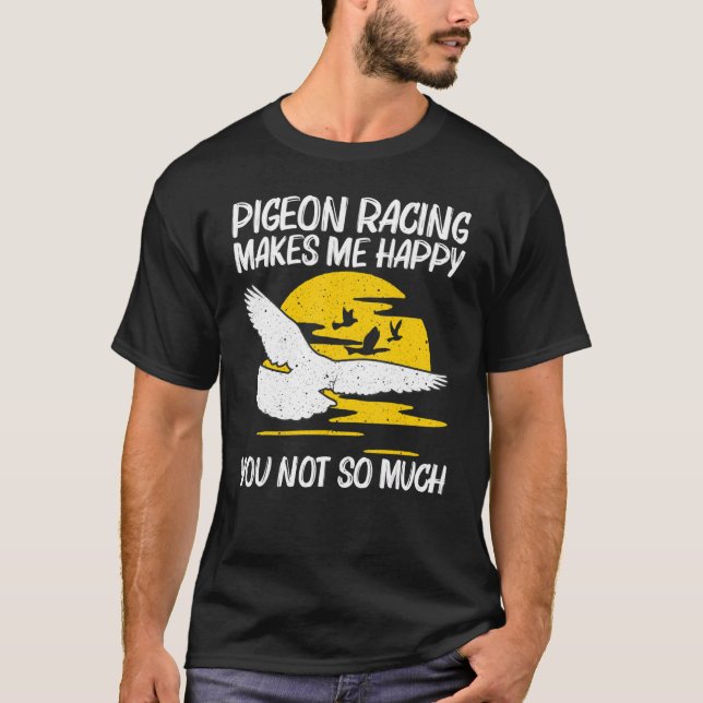 T-shirt Cool Pigeon Racing Pour Hommes Femmes Hommage Pige (Devant)