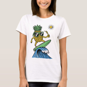 T-shirt Cool Pineapple surf sur la plage Sea Vibrant