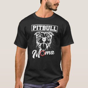 T-shirt Cool Pitbull Maman Pour Femmes Mama Pitbull Propri