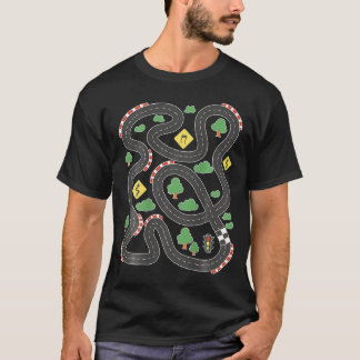 T-shirt Cool Playmat Voiture Piste Sur Le Dos Papa Tdle