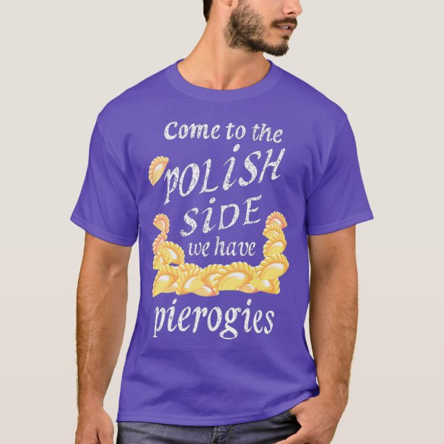 T-shirt Cool Polonais Côté Pierogies Funny Pierogi Nourrit (Devant)