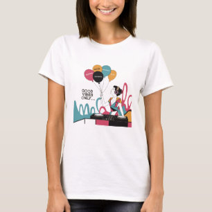 T-shirt Cool Pop Art d'une fille dj