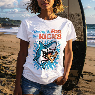 T-shirt Cool requin bleu pour Kicks Femmes